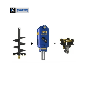 Auger Torque Earth Drill 1200+S2 300mm Auger Package Suits 0.5-1.0T Excavators